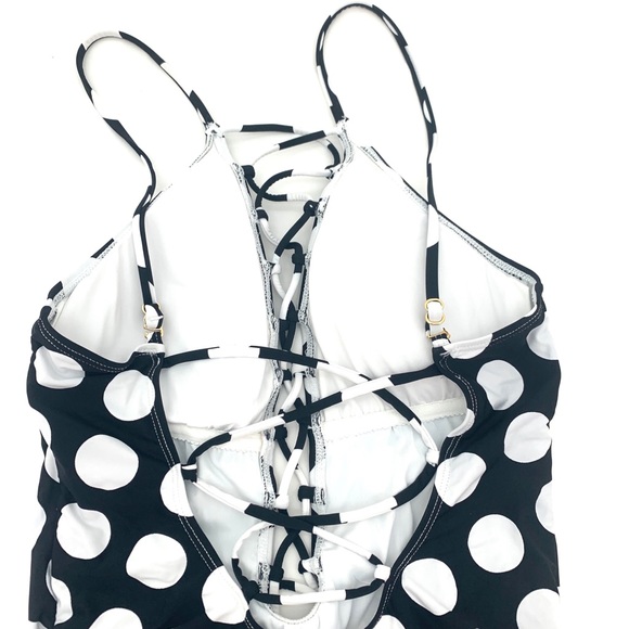 La Blanca Polk-Dot Black One Piece Swimsuit 10 - Picture 6 of 6